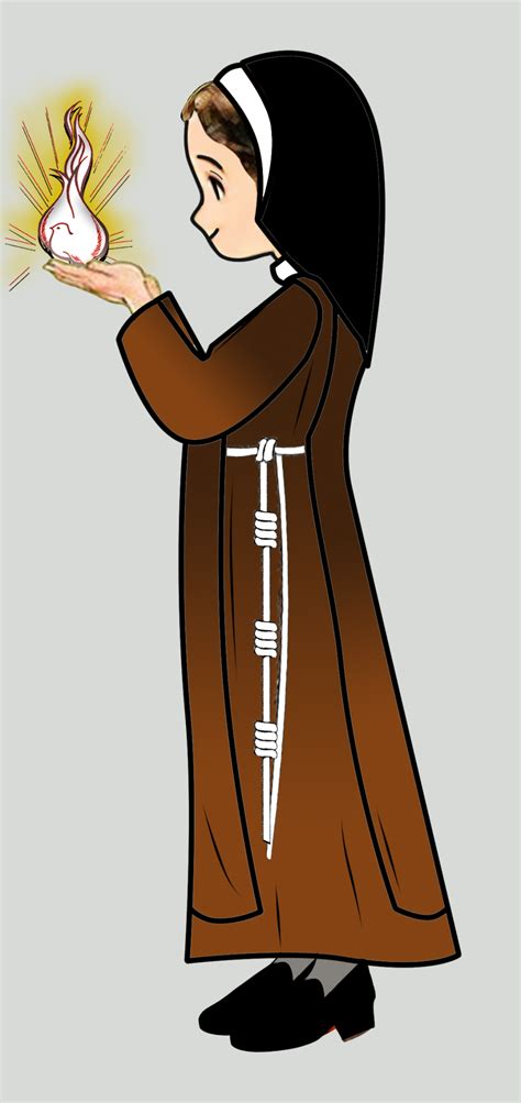 A Nun Holding A Lit Candle In One Hand And Looking At The Light Coming Out Of It