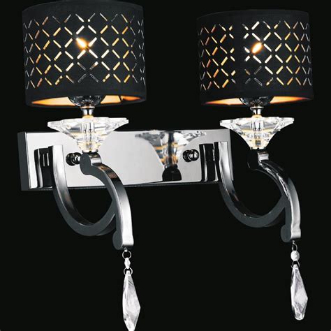 Brizzo Lighting Stores 17 Bello Nero Contemporary Crystal Wall Sconce