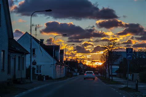 Wallpaper Sunlight Street Light Sunset City Cityscape Night Sky