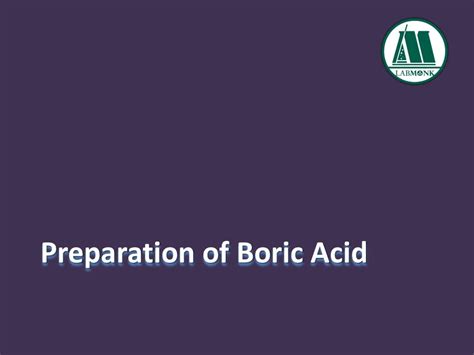 Preparation Of Boric Acid Labmonk