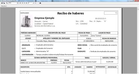 Recibo De Pago Excel
