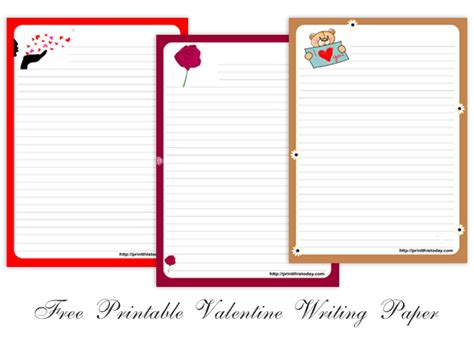 85 Free Printable Valentine Stationary Borders Design Corral