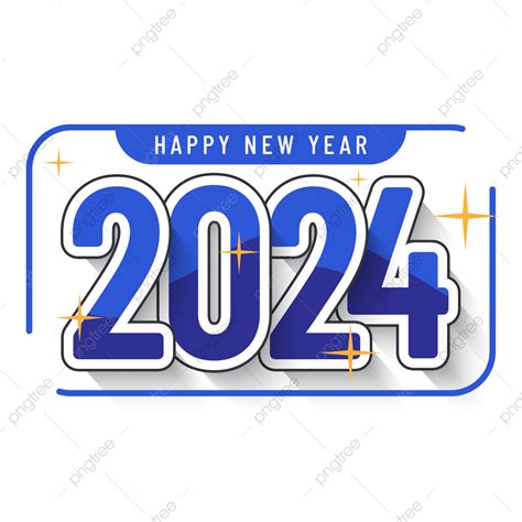 New Year Lettering Vector Art Png Happy New Year 2024 In Lettering