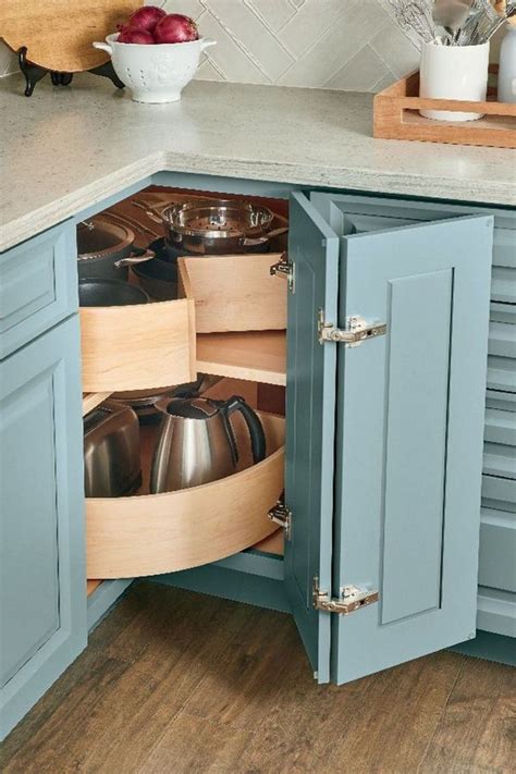 25 Gorgeous Corner Cabinet Storage Ideas For Your Kitchen Homybuzz