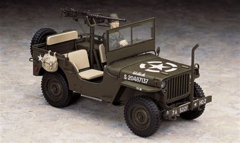 Hasegawa Mv2 Us Jeep Willys Mb With Cal50 M2 Machine Gun 124 Scale