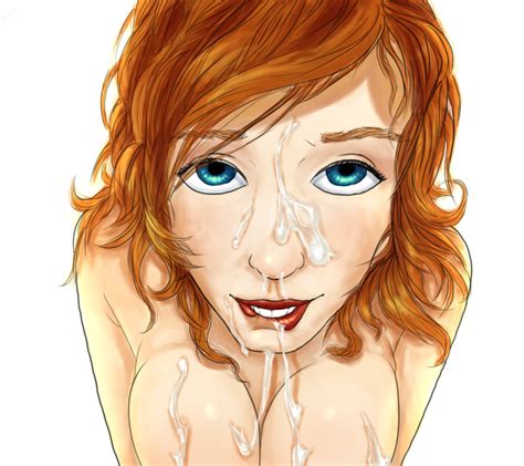 Rule 34 After Sex Artfapper Bare Shoulders Big Breasts Biting Lip Blue Eyes Breasts Busty
