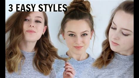 A perfect hairstyle for women over 50 with thick hair. 3 EASY HAIRSTYLES FOR MEDIUM LENGTH HAIR - YouTube