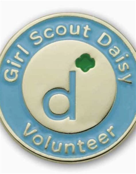 Girl Scouts Of The Usa Gs Daisy Volunteer Pin Girl Scouts Of Silver