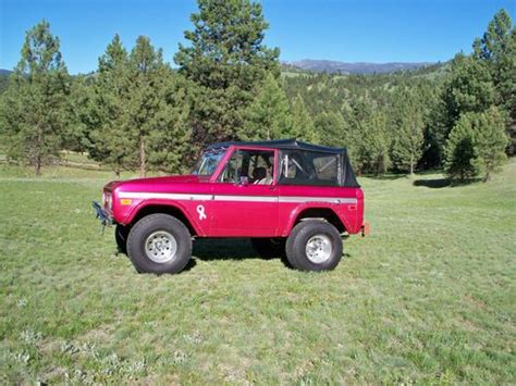 Buy Used 74 Ford Bronco Cranberry Colored Breast Cancer Survivor