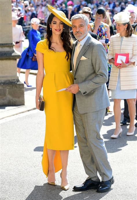 See more ideas about amal clooney, amal clooney wedding, amal. Amal Clooney stuns in yellow at Harry and Meghan's wedding