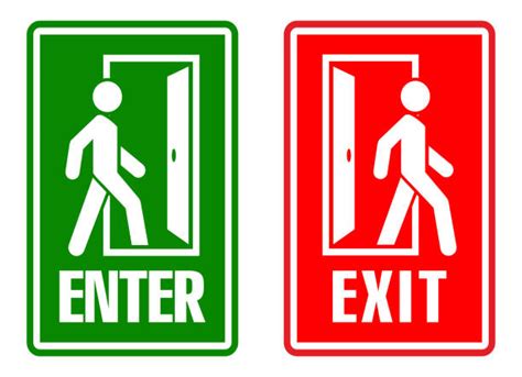 Gráficos Vectoriales De Exit Sign Istock