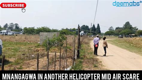 Mnangagwa In Another Scary Helicopter Landing In Marondera Youtube