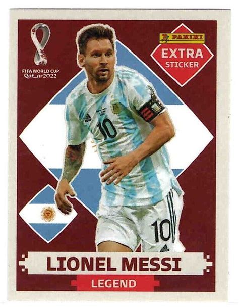 Panini Qatar World Cup Adhesivo Extra 2022 Legend Lionel Messi Base