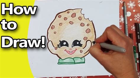 how to draw shopkins kooky cookie step by step easy