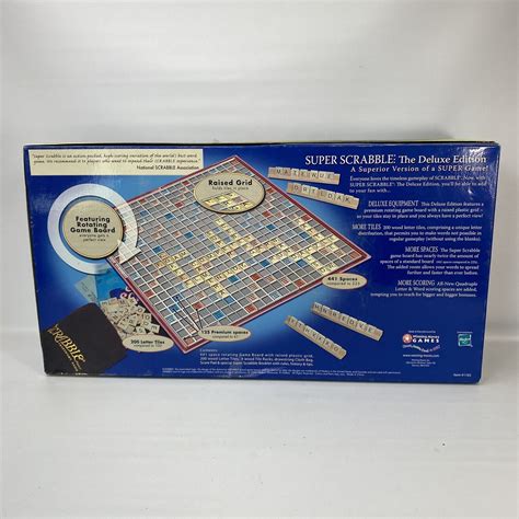 Super Scrabble Deluxe Edition Board Game Hasbro 2006 Rotating Board ~ 200 Tiles Ebay