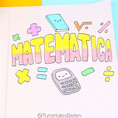 Portadas Bonitas Para Matemáticas Ideas Para Carátulas De Materias