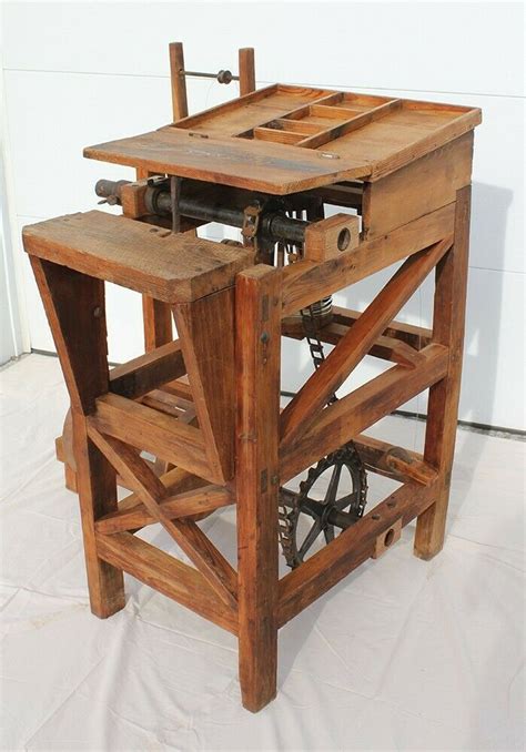 Antique Broom Making Machine C 1890 Restored To Working Condition