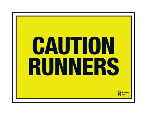 Caution Runners Event Sign Running Imp Running Imp
