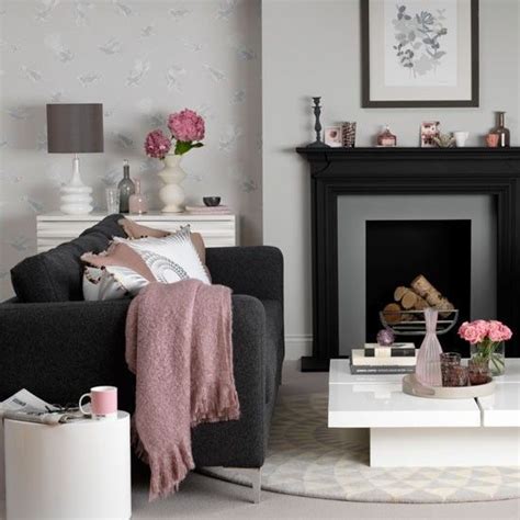 How To Decorate A Grey And Blush Pink Living Room Decorpion