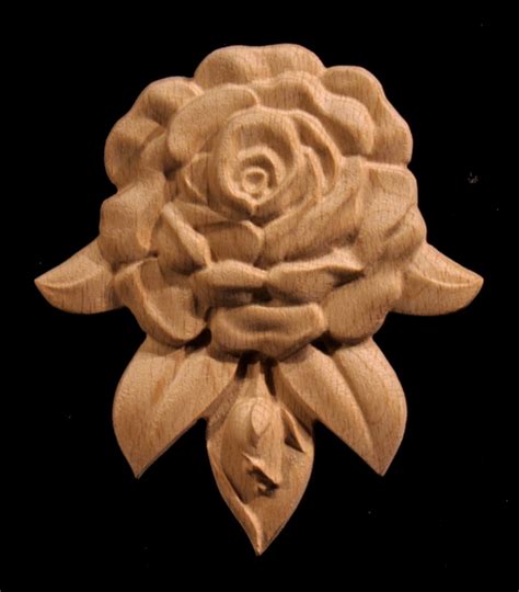 Rose Pattern Wood Carvings And Moulding Carved Rose Accents