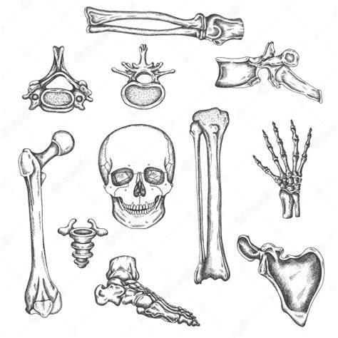 Dibujo Del Esqueleto Humano Y Sus Partes Uno
