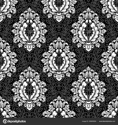 Vector Damask Seamless Pattern Background Classical Luxury Old