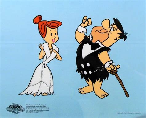 Fred And Wilma Flintstone Wedding Flintstones Original Animation Art