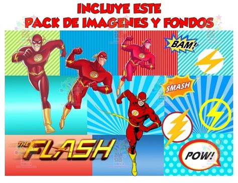 Kit Imprimible Flash Super Heroe Candy Bar Cotillón 2x1 15000 En