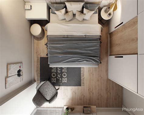 60m2 Apartment 1 Bedroom On Behance Room Makeover Bedroom Loft