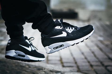 Nike Wmns Air Max 90 Essential Black Wolf Grey Sweetsoles Sneakers Kicks And Trainers