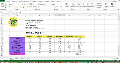 Boleta De Calificaciones Para Excel Images