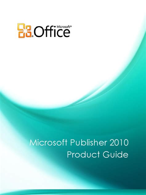 Microsoft Publisher 2010 Product Guidefinal Page Layout Publishing
