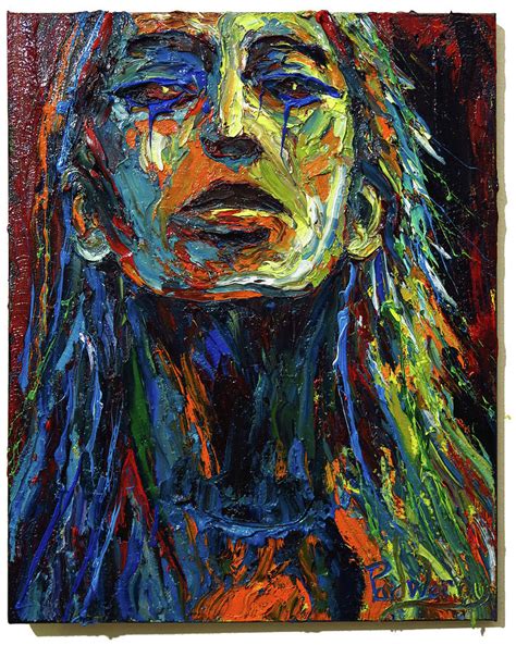 Abstract Expressionism Portrait Face Female Abstract Realism Expressionism Oil Painting On