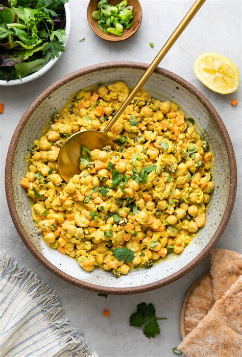 best curried chickpea salad healthy easy the simple veganista