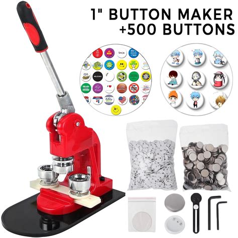 Vevor Button Maker 1 Inch Button Badge Maker 25mm Pins Punch Press