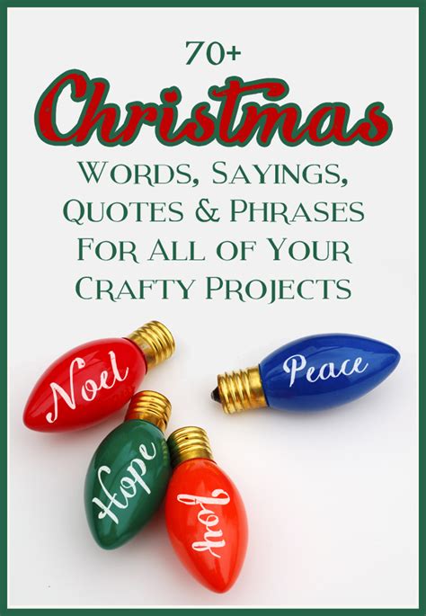 The Craft Patch Mega List Of Christmas Words Sayings Quotes And Phrases