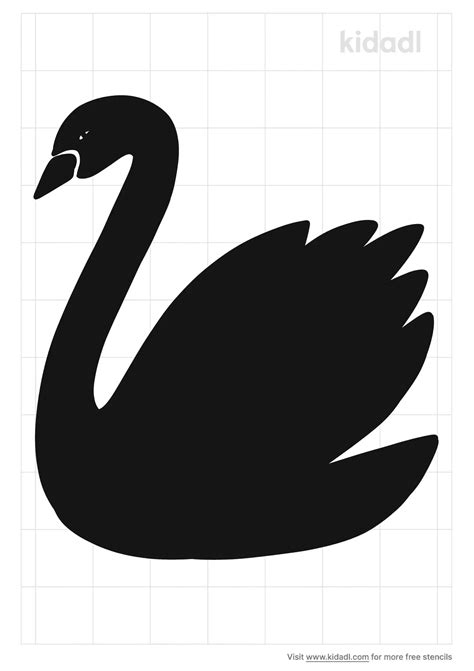Free Swan Stencil Stencil Printables Kidadl