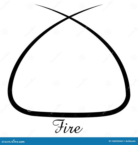 Symbol Of The Alchemical Element Of Fire Stock Vector Illustration Of