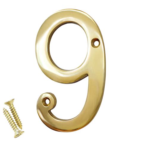 Rch Hardware No Br2271 100 Brass House Number 4 Inch Polished Brass