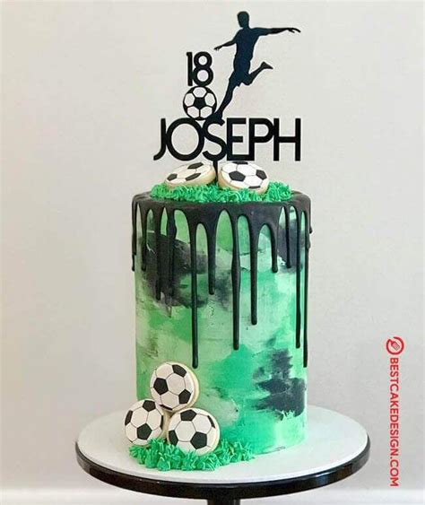 Ice the top with green icing and an icing spatula. 50 Soccer Cake Design (Cake Idea) - October 2019 | Soccer ...