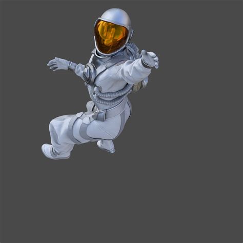 Astronaut Kick Ass Render Stock