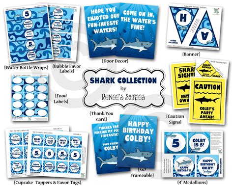 {Real Party} Shark Party | Birthday party printables, Shark birthday party, Shark party