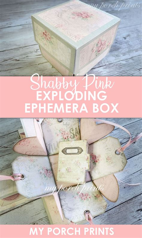 Craft Along And Make This Sweet Shabby Chic Pink Explosion Box Its