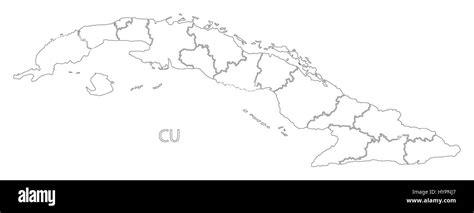 Cuba Outline Silhouette Map Illustration Provinces Stock Vector The Best Porn Website