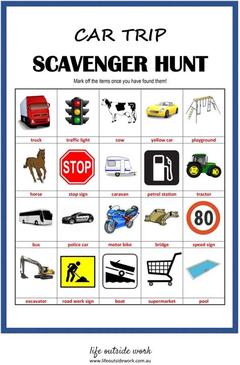 Let's jump right into this scavenger hunt game tutorial and start scavenging for tips and tricks on how to play! CAR TRAVEL GAMES + free printables | life outside work