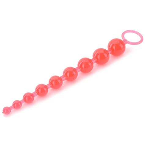 jazz soft jelly flexible 9 balls anal beads red sex toys free s