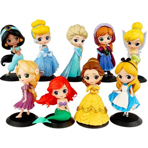 Disney Princess Toys Q Posket Frozen Elsa Anna Rapunzel Belle Snow