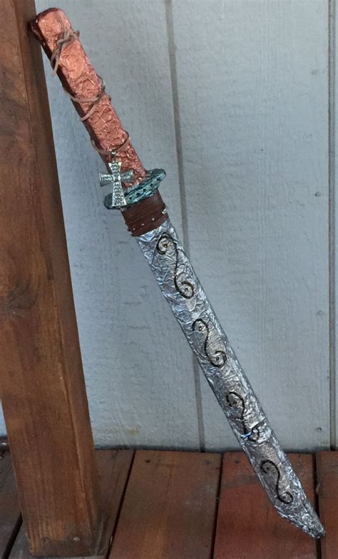 Pirate Sword Made From A Styrofoam Dollar Store Purchase I Decoupaged