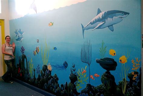 Pin By Bernice Bowling On Saltwater Aqurium Mural Painting Jungle