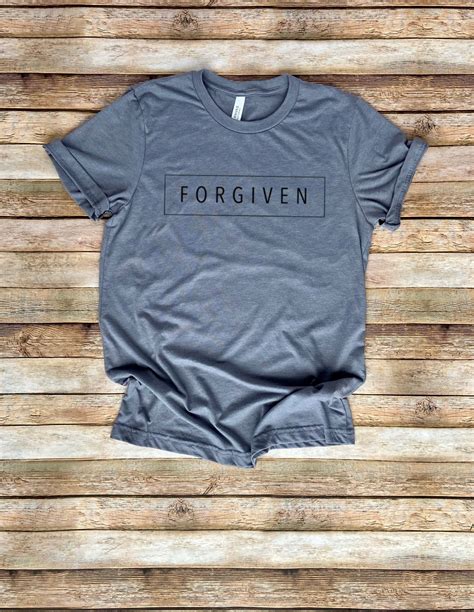 Forgiven T Shirt Christian Shirt Christian T Shirt Simple Etsy